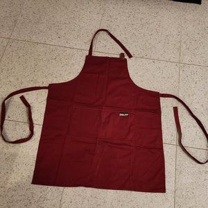 Ritz Chef's Apron * Maroon 100% Cotton * Adjustable Strap